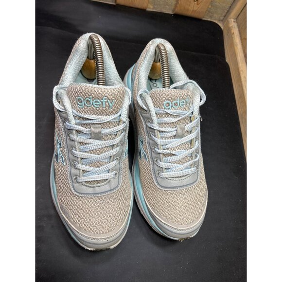 Womens Gravity Defyer Comfort Fit Athletic Shoes Size 6.5 Grey Blue Mesh - Picture 10 of 10